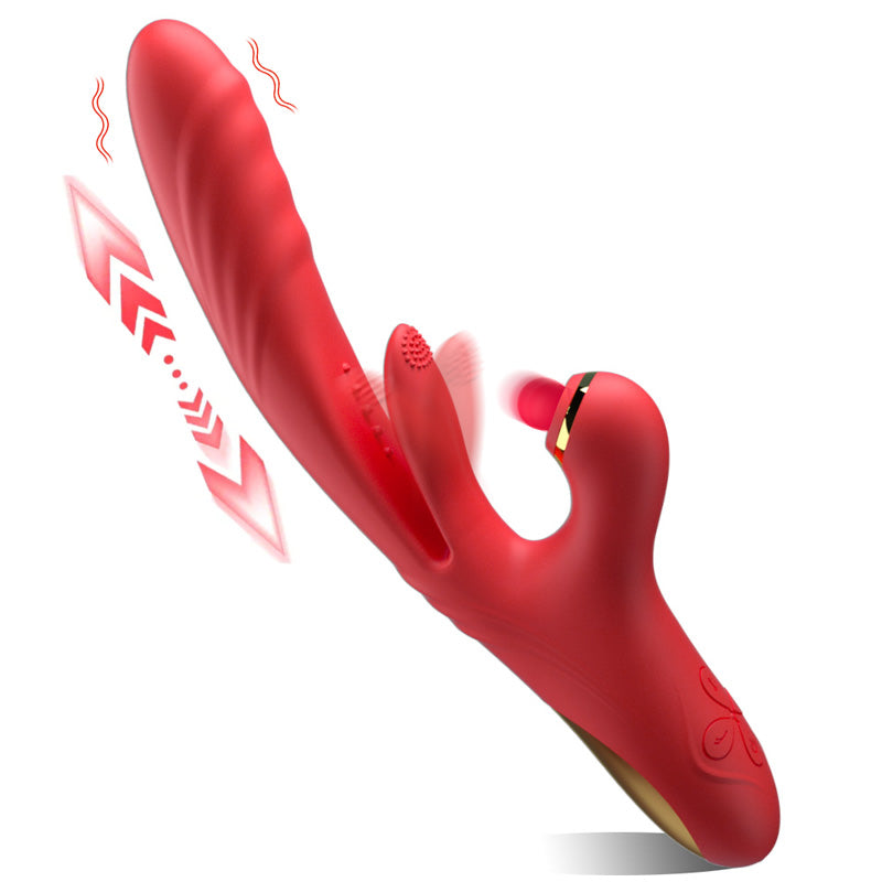 4 IN 1 Thrusting Vibrator with Licking , Vibration  & Clit Tapping