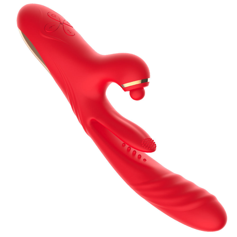 4 IN 1 Thrusting Vibrator with Licking , Vibration  & Clit Tapping