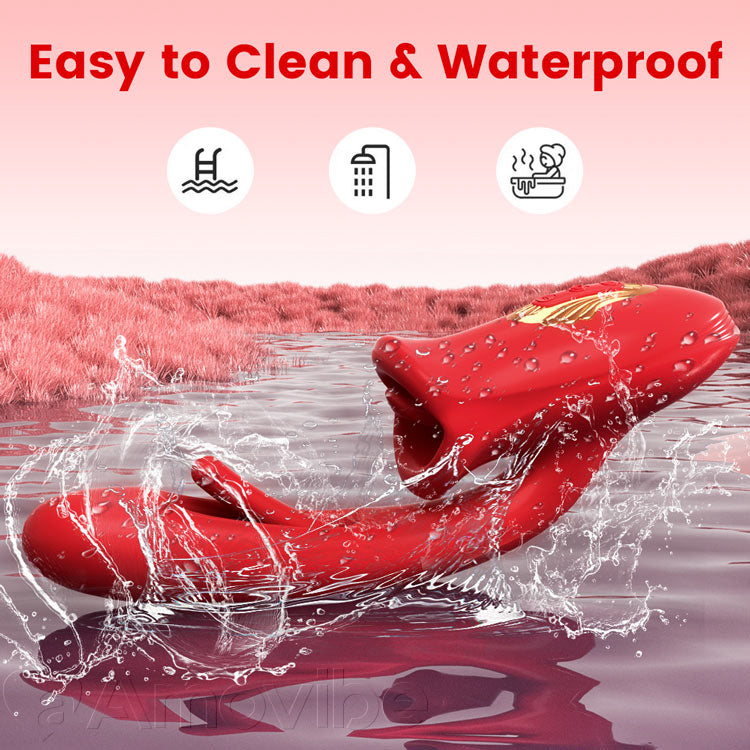 G Spot Flapping Vibrator with Kissing Function & Vibrating Tongue