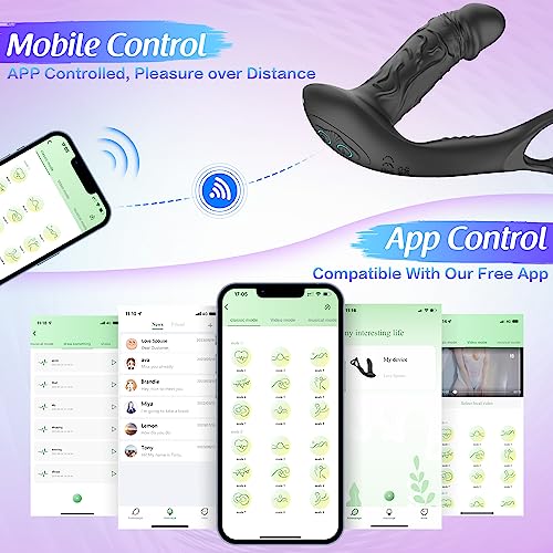 Prostate Massager with 9 Vibration Settings & Wiggle Motions