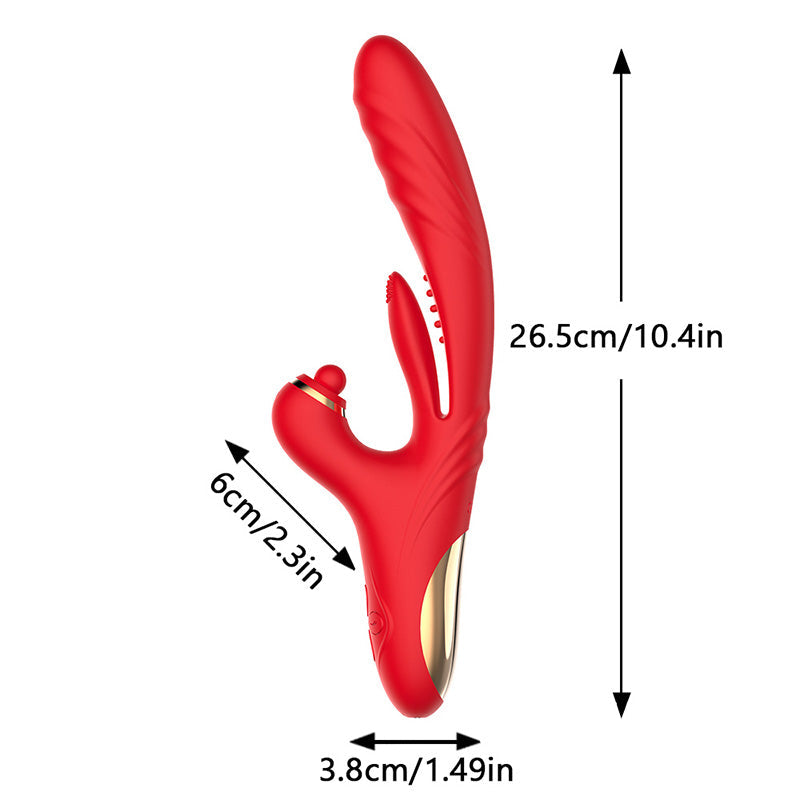 4 IN 1 Thrusting Vibrator with Licking , Vibration  & Clit Tapping