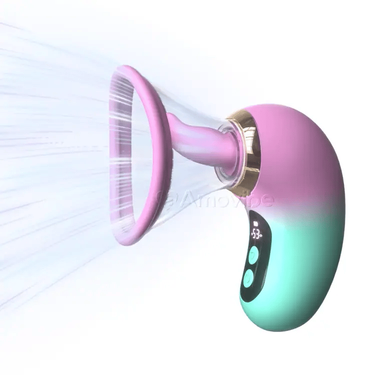 5-in-1  Vibrator with Sucking, Licking, and LCD Control
