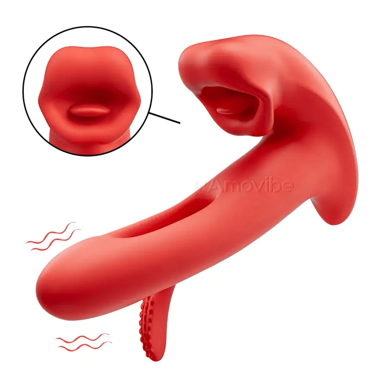 Flapping Clitoris Vibrator with Kissing Mouth & Vibration