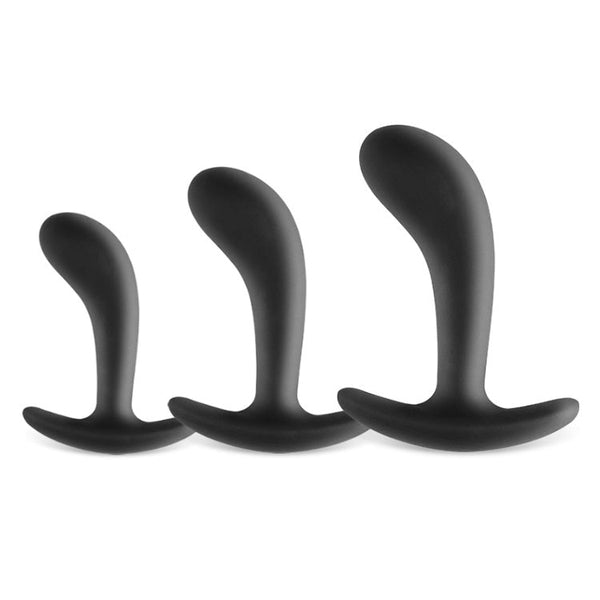 Curved Silicone Butt Plug Set (3 Pieces)