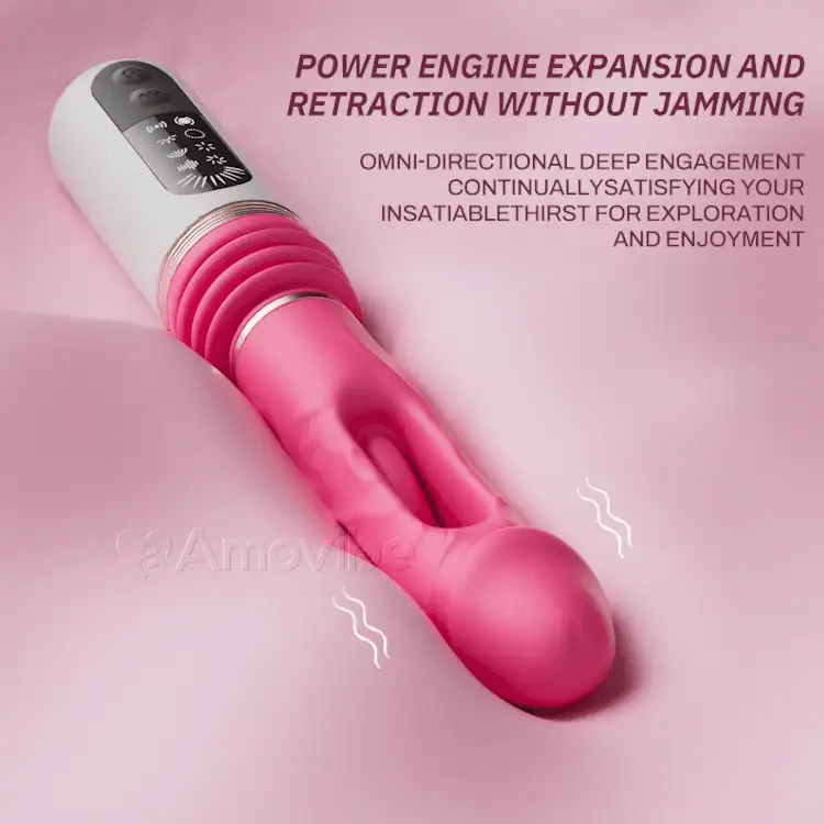 Thrusting Dildo Vibrator with Flapping & Vibrating Patterns（Suction Base Included）