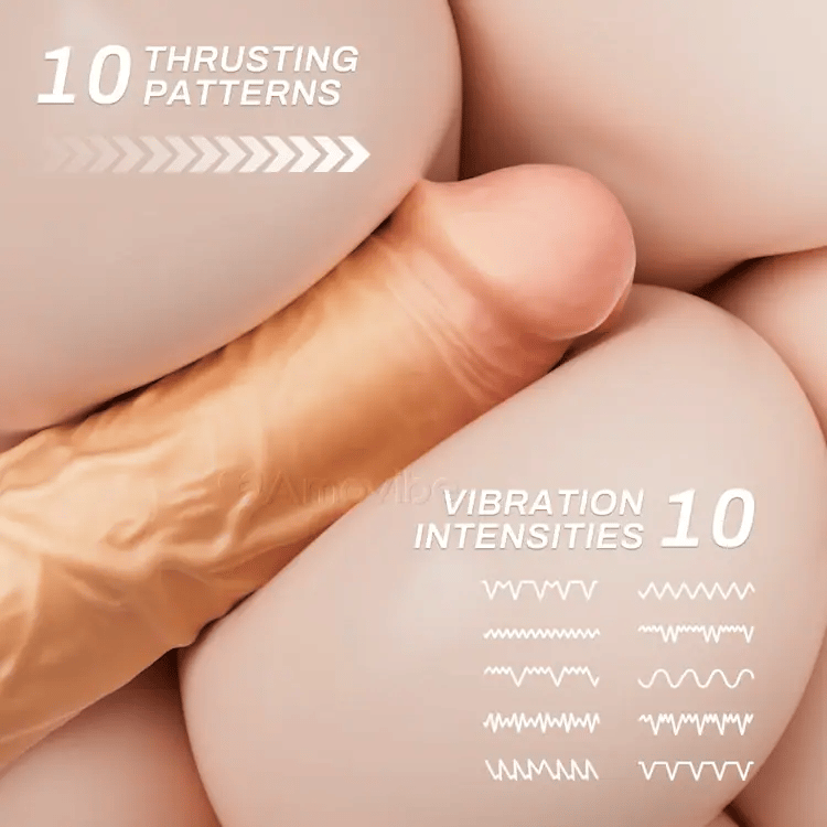 Thrusting Dildo with 10 Speed Thrust & Vibration