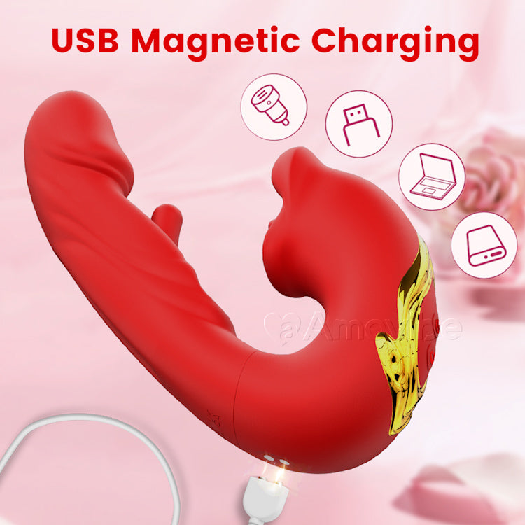 Flapping Clitoris Vibrator with Kissing Mouth & Vibration