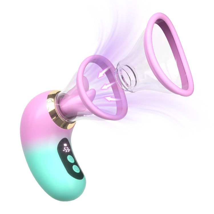 5-in-1  Vibrator with Sucking, Licking, and LCD Control