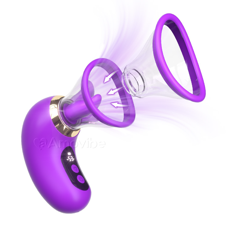 5-in-1  Vibrator with Sucking, Licking, and LCD Control