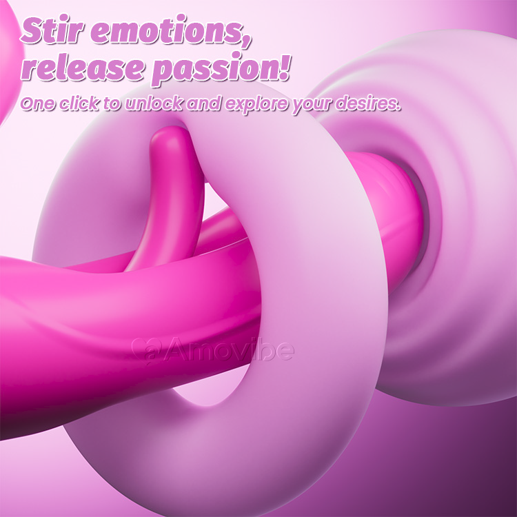4-Motor Double-Ended Dildo with 10 Vibration & Slapping Modes