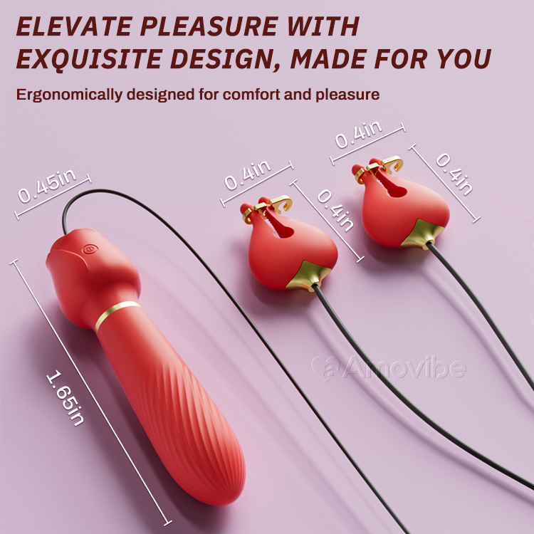 Clitoral Vibrator with Nipple Clamps