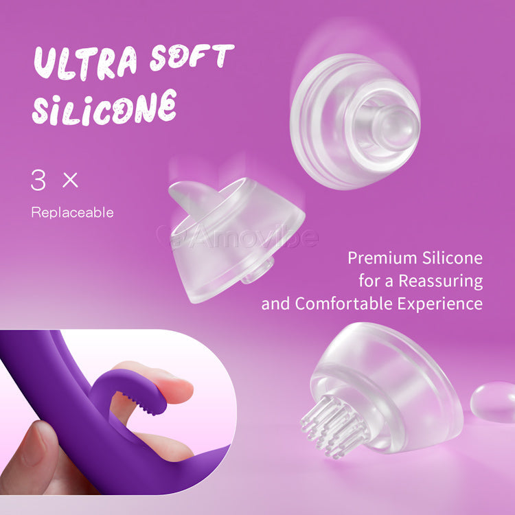 Innovative Flapping G spot Vibrator with Replaceable Silicone Sleeves for Tapping, Tickling & Licking Function