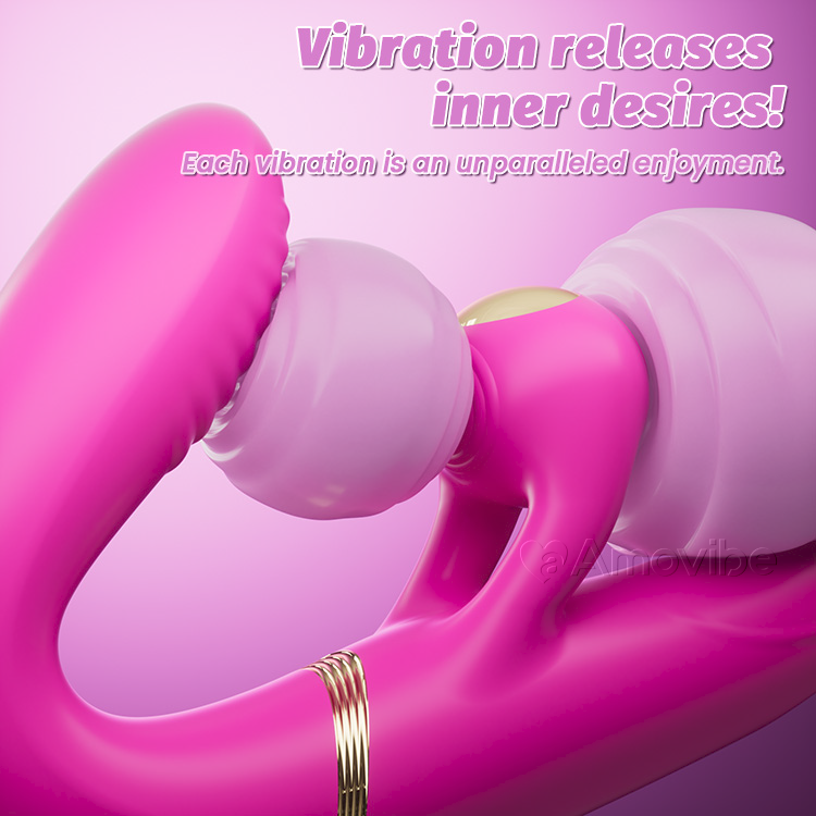 4-Motor Double-Ended Dildo with 10 Vibration & Slapping Modes