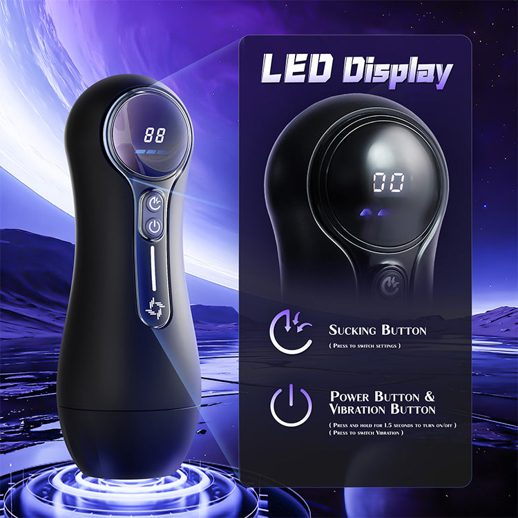 Auto Male Masturbator – 4 Suction, 9 Vibes, LED Display