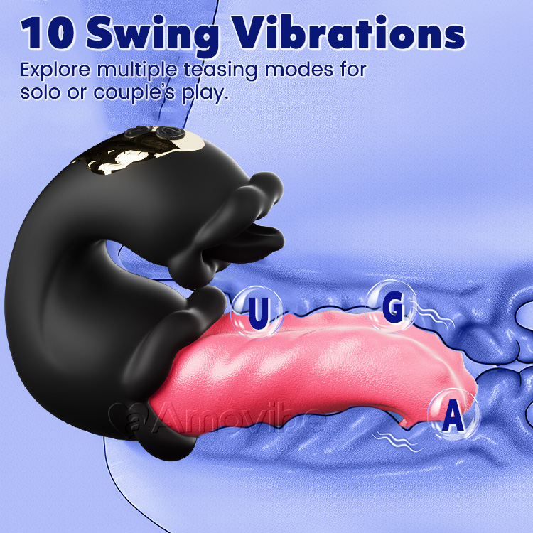 Thrusting & Licking G Spot Vibrator with Dual Rose Design