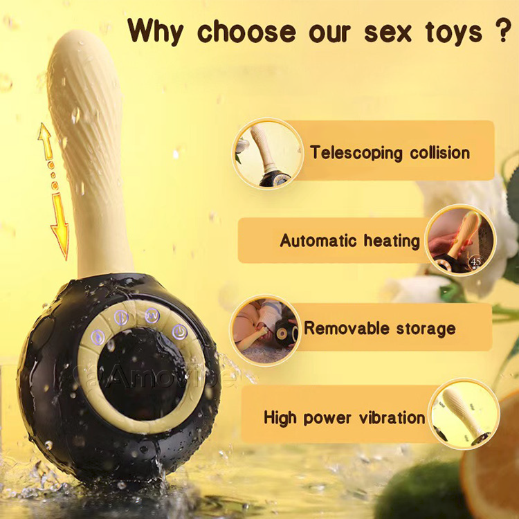 Thrusting & Vibrating Sex Machine with Warming Function & Remote Control