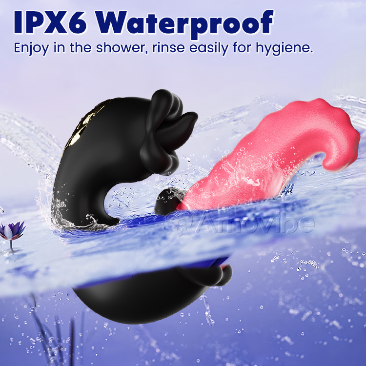 Thrusting & Licking G Spot Vibrator with Dual Rose Design