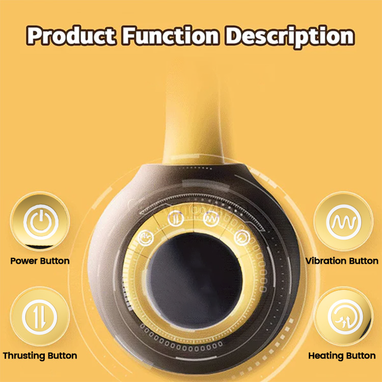 Thrusting & Vibrating Sex Machine with Warming Function & Remote Control
