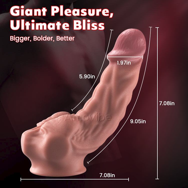 Bendable 9-Inch Realistic Dildo with Suction Cup