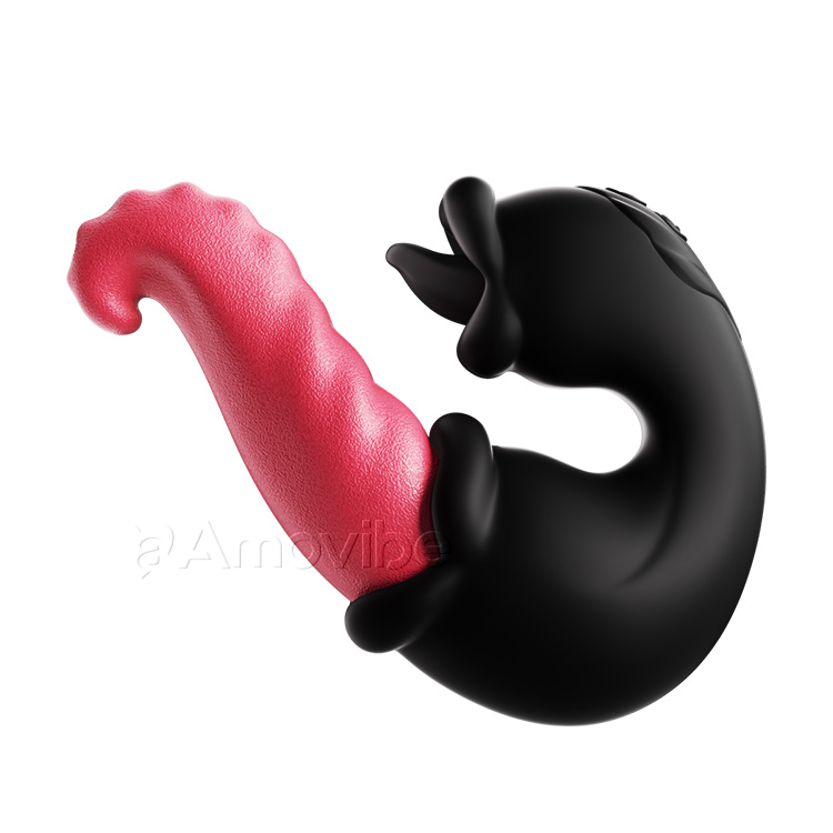 Thrusting & Licking G Spot Vibrator with Dual Rose Design