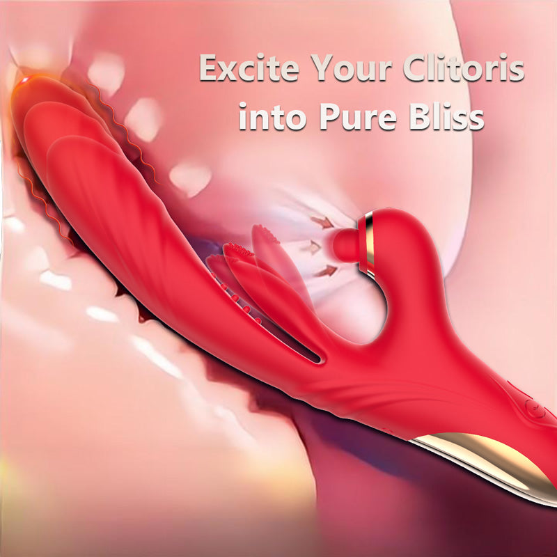 4 IN 1 Thrusting Vibrator with Licking , Vibration  & Clit Tapping