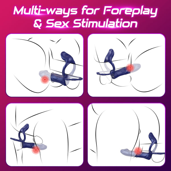 Strap-On Penis & Vibrating Sleeve – Cock Ring for Clitoral & G-Spot Stimulation